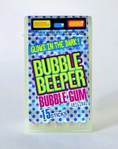 "Contenedor de goma Amurol Bubble Beeper 1996 vintage 3"" caramelo brilla en el verde oscuro" - Imagen 1 de 6