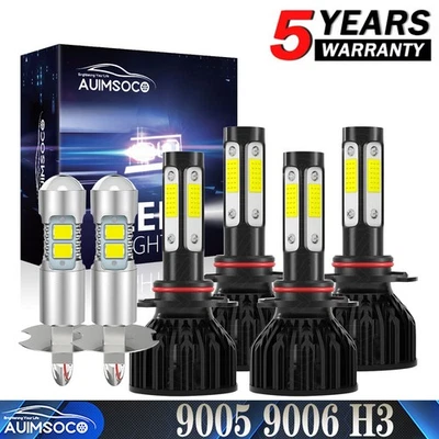 Faro LED de haz alto bajo + bombillas antiniebla L+R para GMC K3500 1990 1991-2000 10000K Foto 1 de 4