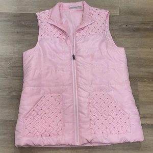 Kim Rogers Pink Size S Quilted 100% Polyester Vest Very Clean - Picture 1 of 9