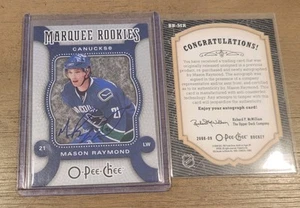 MASON RAYMOND 2008-09 O-PEE-CHEE OPC HOCKEY ROOKIE AUTO BUYBACK 2007-08 #596 COA - Picture 1 of 3