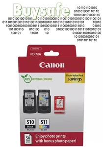 Cartuchos de tinta originales Canon PG-510 / CL-511, para Pixma MX350	 - Imagen 1 de 4