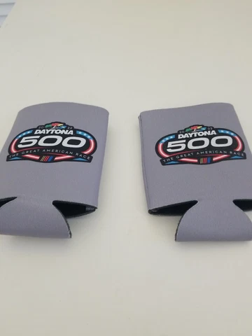 Lot of 2 Daytona 500 Busch Light 2022  Can Cooler 12 oz. NASCAR Cover