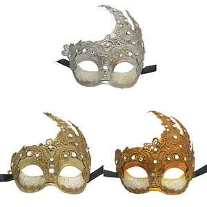 Elegante Veneciano Brillo Disfraz Mascarada Máscara de Ojos Fiesta de Halloween 3 Colores - Imagen 1 de 4