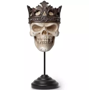 Alchemy Gothic Alchemist Rex Skull King Masque Ornament Resin Mask Decor V123 - Picture 1 of 2