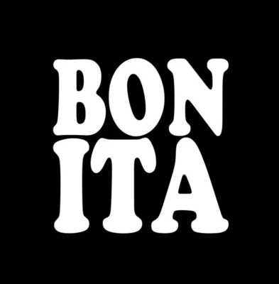 Bonita Vinyl Sticker decal WHITE GLOSS 10 x 10 cm - Image 1 of 2