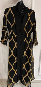 Maxi Vestido Dubai Mujeres Musulmán Floral Caftán Abaya Islámico Caftán Bata Marroquí - Imagen 1 de 8