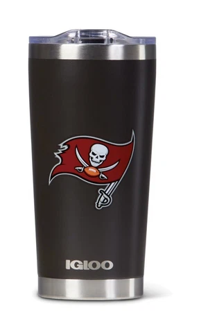 Tampa Bay Buccaneers Dark Grey 20oz Travel Tumbler NFL - Igloo Brand Cover
