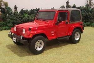 * 1/18 Scale * Burago Gold * Jeep Sahara Wrangler * Red * BOXED * - Picture 1 of 18