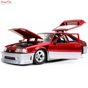 Jada 32666 1:24 Bigtime Muscle 1989 Ford Mustang GTCandy rot und silber - Bild 1 von 1