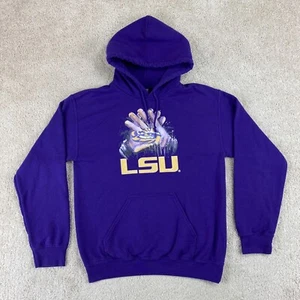 Louisiana State LSU Tigers Hoodie Adult Small Purple Gildan Heavy Blend Graphic - Picture 1 of 9