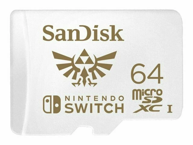 SanDisk Nintendo Switch Licensed Memory 64GB Class 3 MicroSDXC Scheda di Memoria (SDSQXBO-064G-ANCZA)