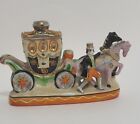 Satsuma Moriyama Mori-machi Horses &amp; Carriage - Cinderella 1920s Lamp Base
