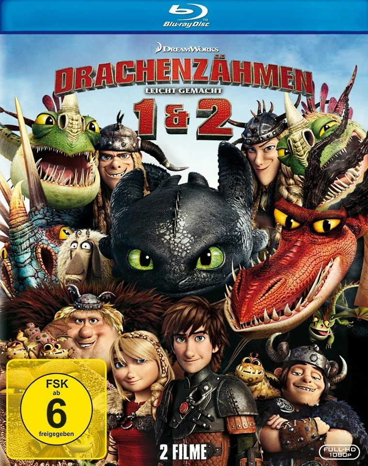 Blu-ray DRACHENZÄHMEN LEICHT GEMACHT 1 + 2 (Doppelset) # DreamWorks ++NEU - Bild 1 von 1