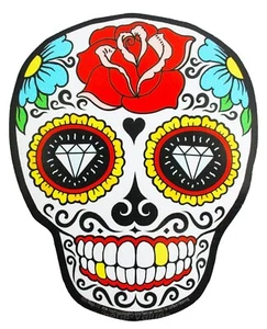 SUGAR SKULL MAGNET Senorita Rosa car fridge bumper DAY OF THE DEAD Rose - Picture 1 of 2