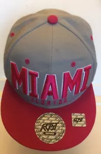 Miami Florida Undervisor Print Flat Bill Snapback Hat/Cap - Picture 1 of 3
