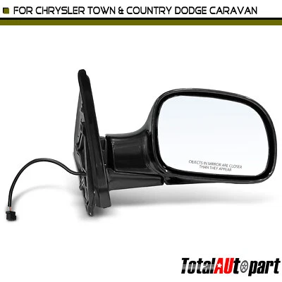 Espejo retrovisor negro con ajuste de potencia para Chrysler Town & Country Dodge Caravan derecha Foto 1 de 4