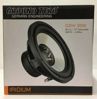 Ground Zero GZIW 300X 30cm Gehäuse Subwoofer 350W 4Ohm Neu & OVP  - Bild 1 von 4