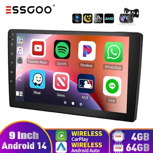 9" Apple Carplay Android 14 Autoradio GPS SAT Nav RDS FM WIFI 4+64G 2 DIN Kamera - Bild 1 von 12