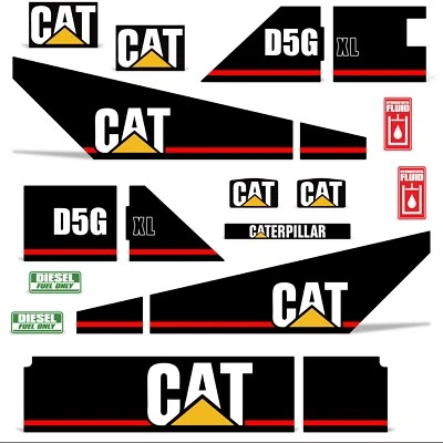 Decal Kit fits CAT D5G-XL Crawler Dozer Series 4 Complete D5-G 7yr Sticker USA - Image 1 of 3