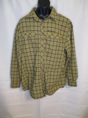 Camisa Redington Nylon 2XL Marrón A Cuadros Manga Larga Cuello Punta Cierre a Presión Foto 1 de 3