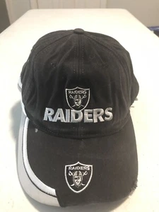 Vintage Oakland Raiders Hat Cap Nfl Team Hat Black Silver Osfa c30 - Picture 1 of 7
