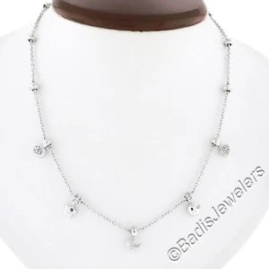 Pasqual Bruni 18k Gold 16" Dangle Star Moon & Heart Charms Cable Link Necklace - Picture 1 of 6