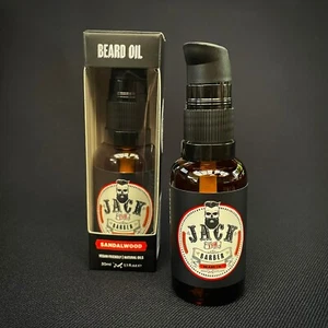 Jack The Barber Beard Oil Men's Masculine Sandalwood Fragrance 30ml Original Box - Picture 1 of 2