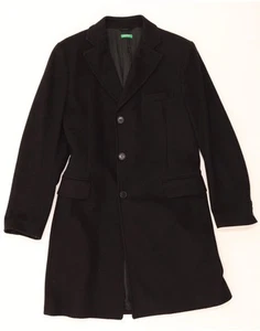 Abrigo BENETTON Hombre IT 48 Medio Negro Lana DT10 - Imagen 1 de 4