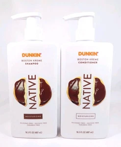 Native Dunkin Boston Kreme Shampoo & Conditioner Set 16.5oz Moisturizing New - Picture 1 of 18