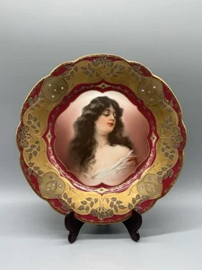 MZ AUSTRIA (MORITZ ZDEKAUER) HANDBEMALTER TELLER, ANTIK M.20 - Bild 1 von 24