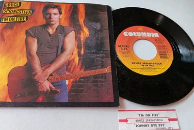 Брюс Спрингстин, я в огне, 7» супер редкий музыкальный автомат TS, оригинальный PS - EXC + - Изображение 1 из 4