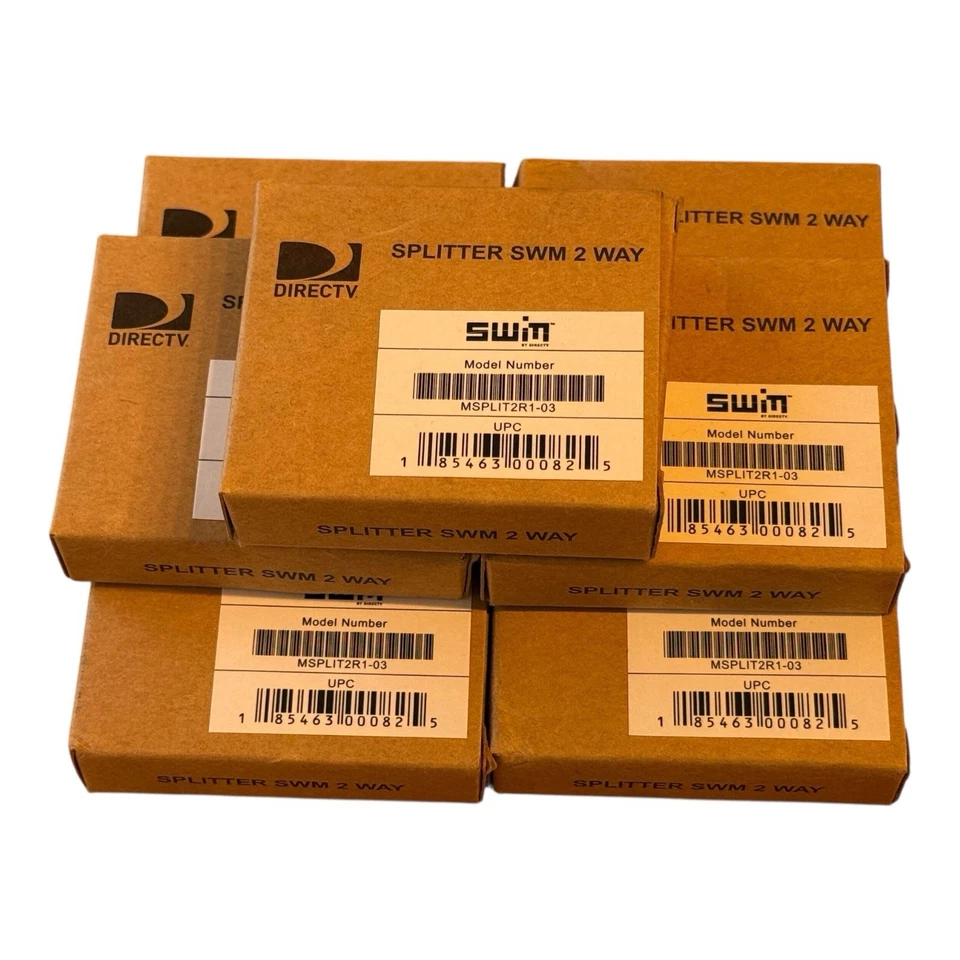 Lot of 7 DirecTV 2 Way SWM Green Splitter MSPLIT2R1-03 SWiM 2Way New - Image 1 of 3