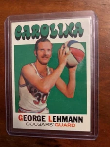 1970-71 Topps George Lehmann Carolina Cougars ABA Basketball Near Mint - Picture 1 of 2
