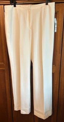 Evan Picone Lined Dress Pants Winter White Size 12 NEW NWT - Image 1 of 4
