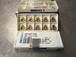 10x SECO Wendeschneidplatten 16ER14NPT CP50 zum Gewindedrehen ,inkl. Mwst - Picture 1 of 3