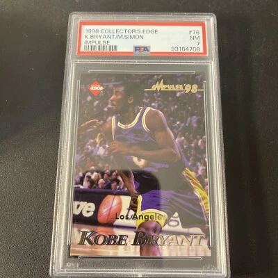 1998 Collectors Edge Kobe Bryant Impulse Simmons #76 PSA 7 lakers Card - Image 1 of 3