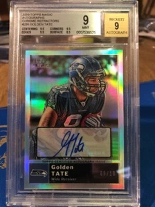 2010 Topps Magic Chrome Autograph Refractor /10 BGS 9 RC Golden Tate - Picture 1 of 1