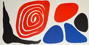Alexander Calder Original Lithograph 1972 "Red Black and Blue" Vintage Print - Picture 1 of 5