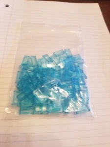 **NEW** 100x Genuine LEGO 1x2 Tiles - Light Translucent Blue - 3069b  Bulk Trans - Picture 1 of 1