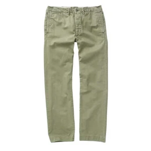 RRL by Ralph Lauren Officers Flat Pant Chino Olive - Picture 1 of 8