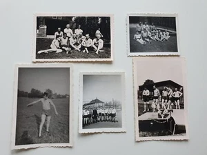 Foto 5x junge Männer halb nackt Sport Erholung Wehrmacht - Picture 1 of 11