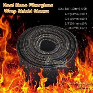 Heat Hose sheath Wrap Shield Sleeve Spark Plug Wire fuel line Heat Shielding US - Picture 1 of 15