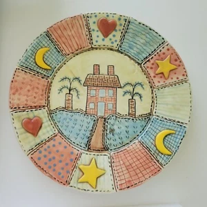 Our America Home Sweet Home Large Plate 6.80" Candle Accessories Diane Knott New - Picture 1 of 6