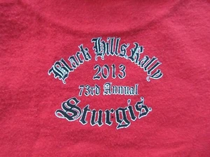 My First Bike Week T-Shirt! Youth Child M Red 2013 STURGIS 73rd Biker Rally VGC - Picture 1 of 9