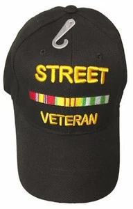 NEW STREET VETERAN BASEBALL STYLE EMBROIDERED HAT funny novelty ball fun cap A58 - Picture 1 of 4