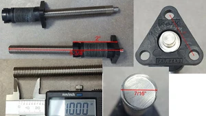 Lote de 2 conjuntos de tornillos de plomo Kerk. 5"" de largo, 7/16"" de diámetro. - Imagen 1 de 7