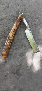 Antique CASE BROTHERS Little Valley NY Straight Razor Tortoise Bamboo Handle XX