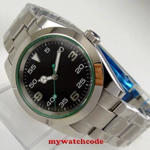 40mm Bliger Sterile Black Dial Japan NH35A Sapphire Glass Automatic Mens Watch - Picture 1 of 9