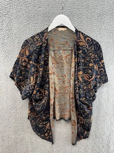 Billabong Designers Closet Women's Size S Dark Blue Sheer Cover Open Blouse EUC - Picture 1 of 5