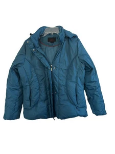 MacIntosh New England Down & Waterfowl Insulated Teal Puffer Coat Medium - Picture 1 of 9